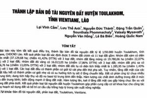 Thành lập bản đồ tài nguyên đất huyện Taulakhom tỉnh Vientaine, Lào